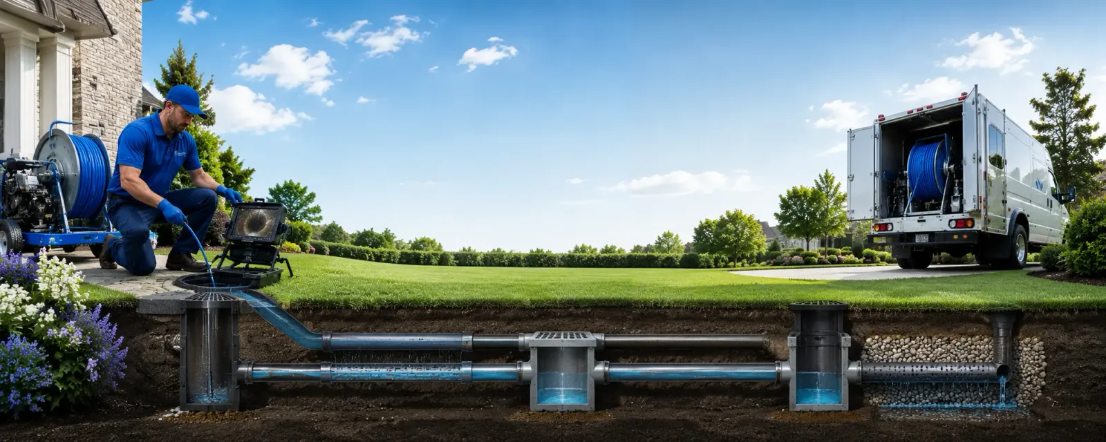 Outdoor drain cleaning information for Almena, KS